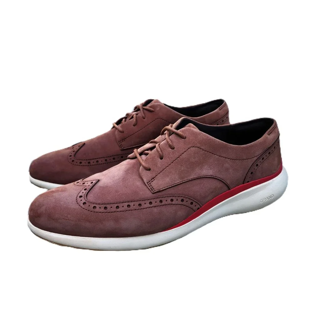 Cole Haan Original Grand Nubuck Wingtip Brogue Casual Oxfords 11 - Picture 11 of 11